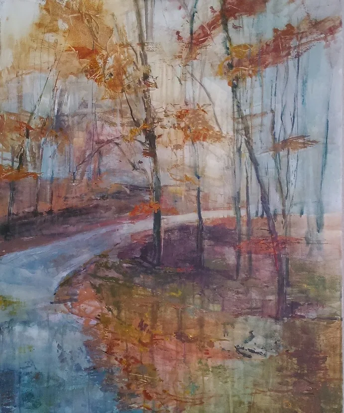 Hayedo, pintura de Marta Pérez-Peñas