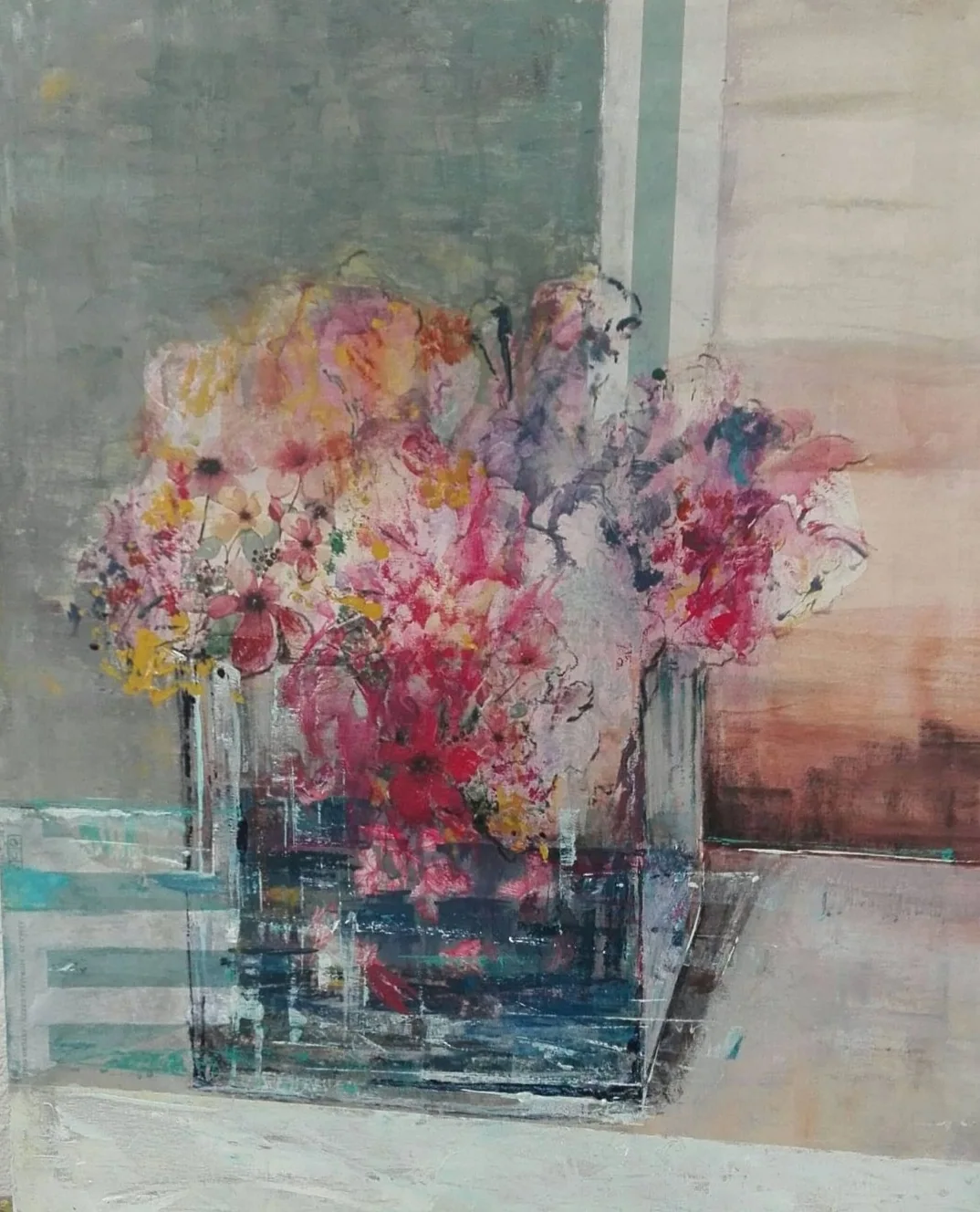 Jarrón de Flores II, pintura de Marta Pérez-Peñas