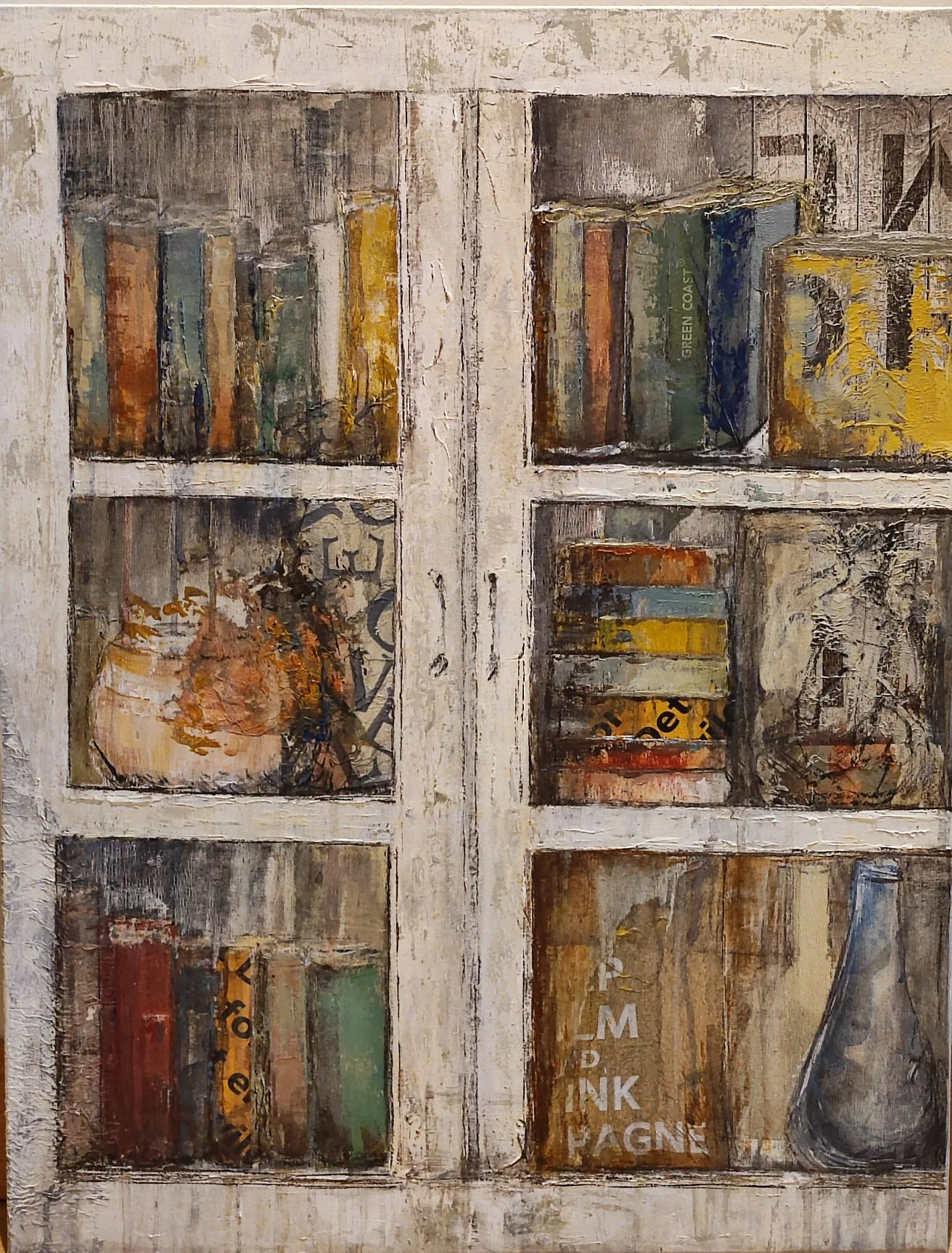 Alacena Libros, pintura de Marta Pérez-Peñas