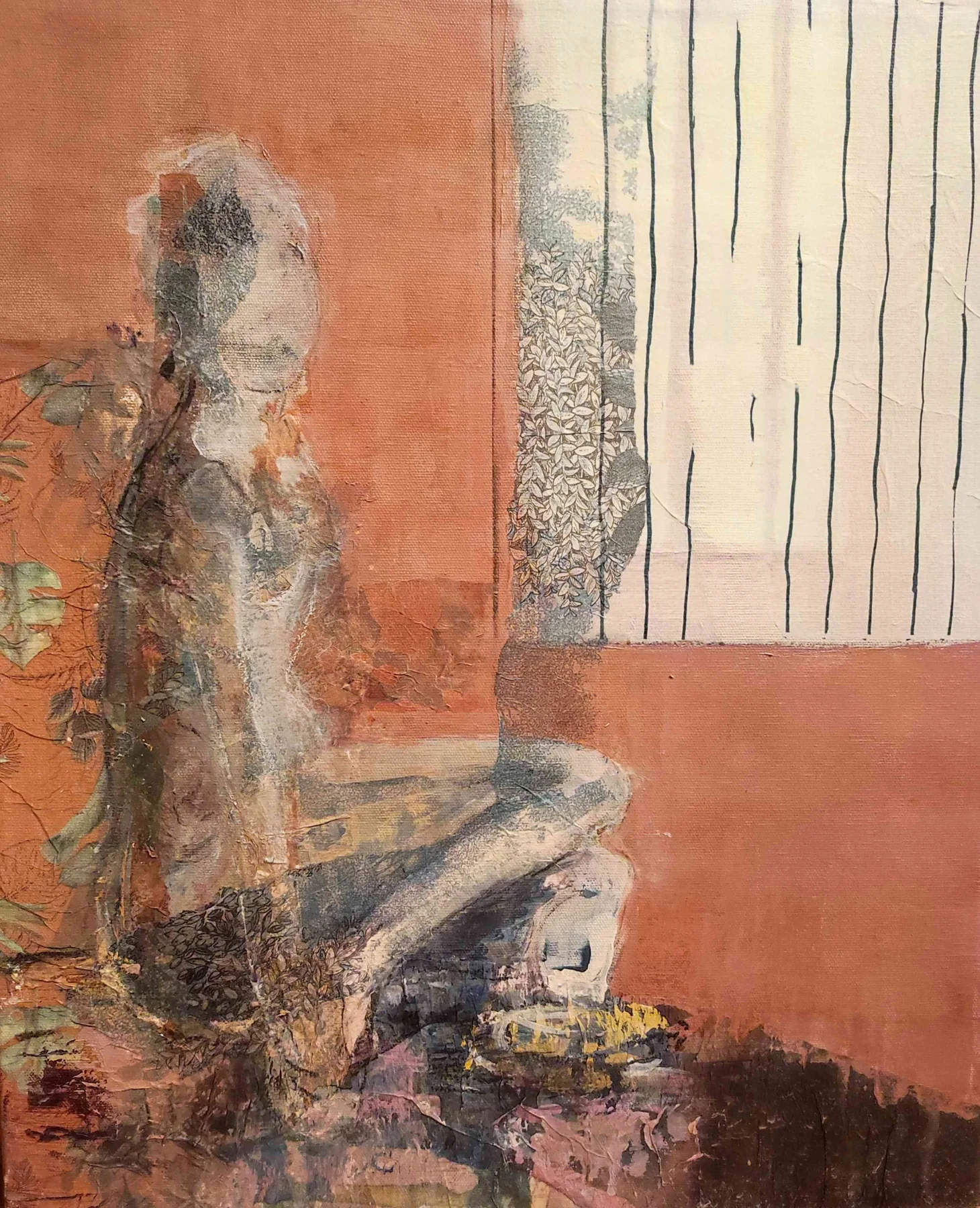 Boceto mujer posando. Serie escultorica, pintura de Marta Pérez-Peñas