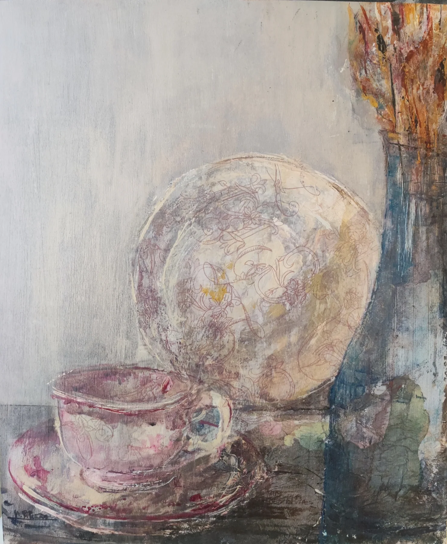 Serie porcelana I, pintura de Marta Pérez-Peñas