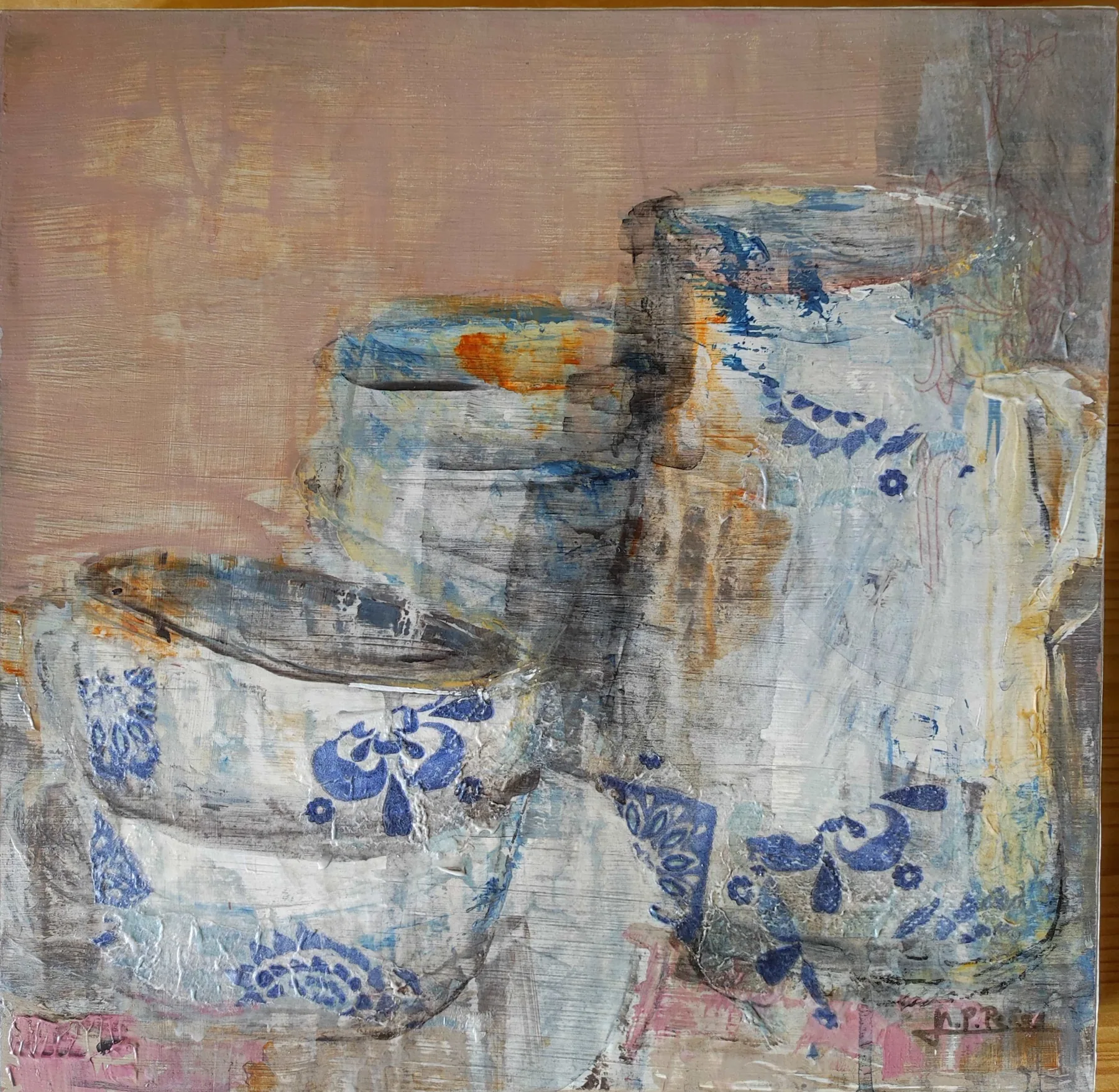 Bodegón porcelana II, pintura de Marta Pérez-Peñas