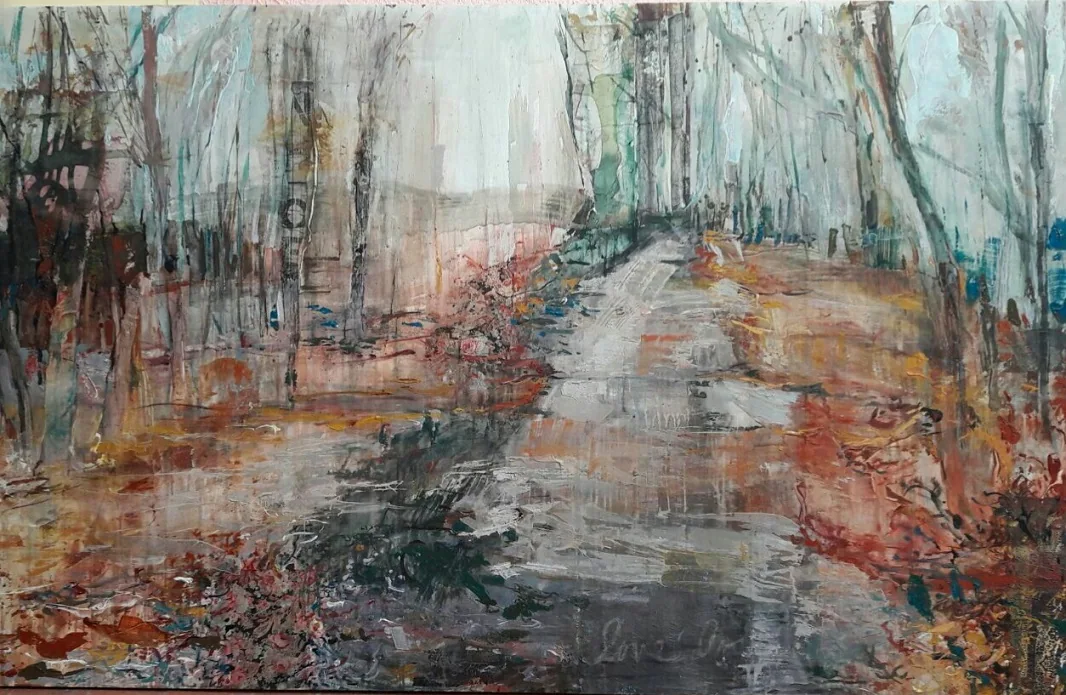 Camino del Robledal, pintura de Marta Pérez-Peñas