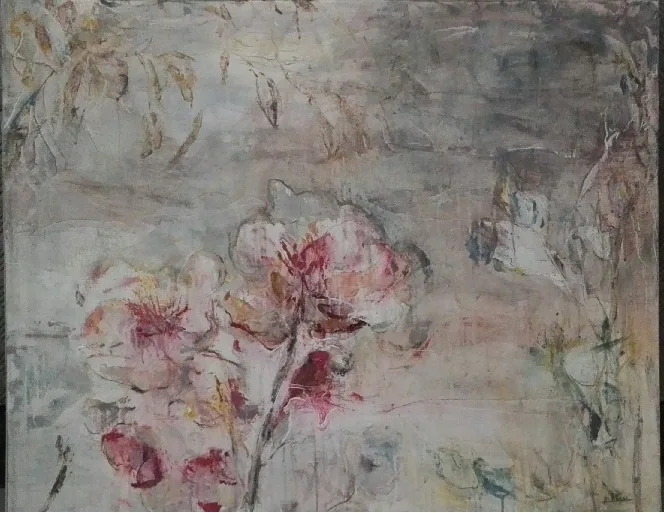 Almendros, pintura de Marta Pérez-Peñas