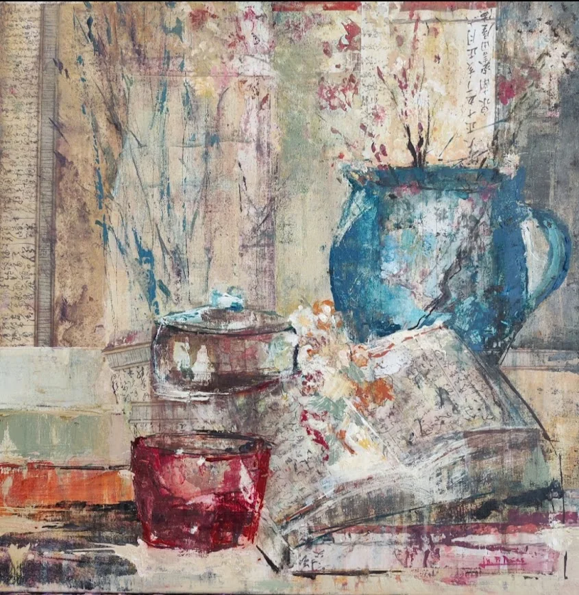 Hora del te, pintura de Marta Pérez-Peñas