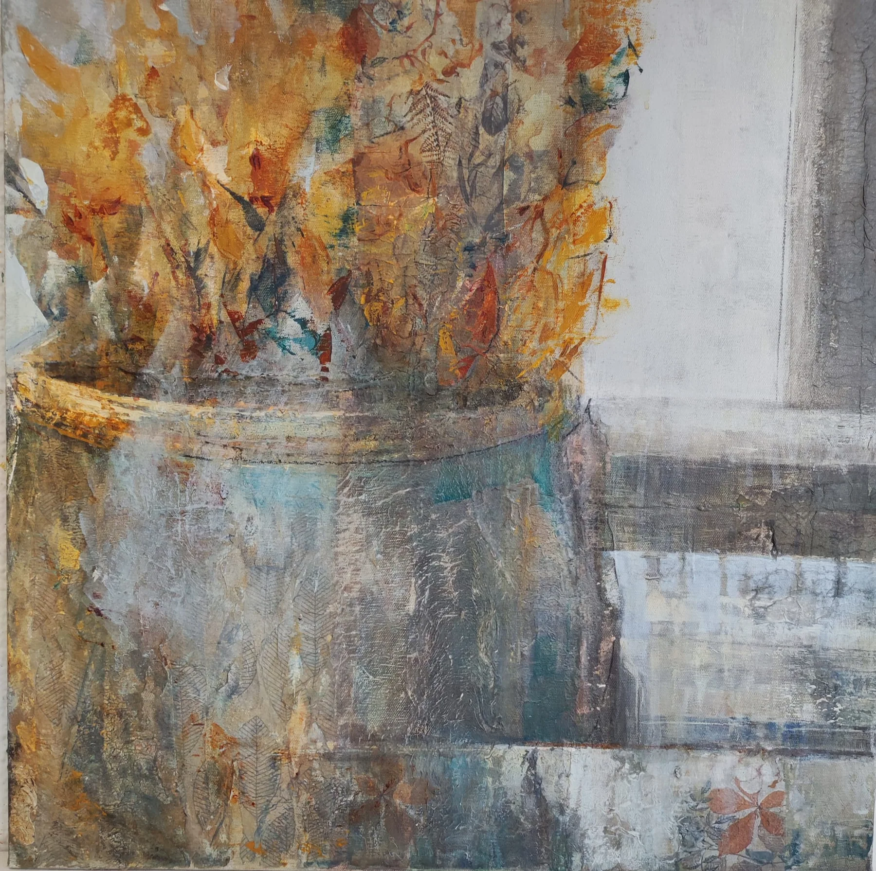 Escalones, pintura de Marta Pérez-Peñas