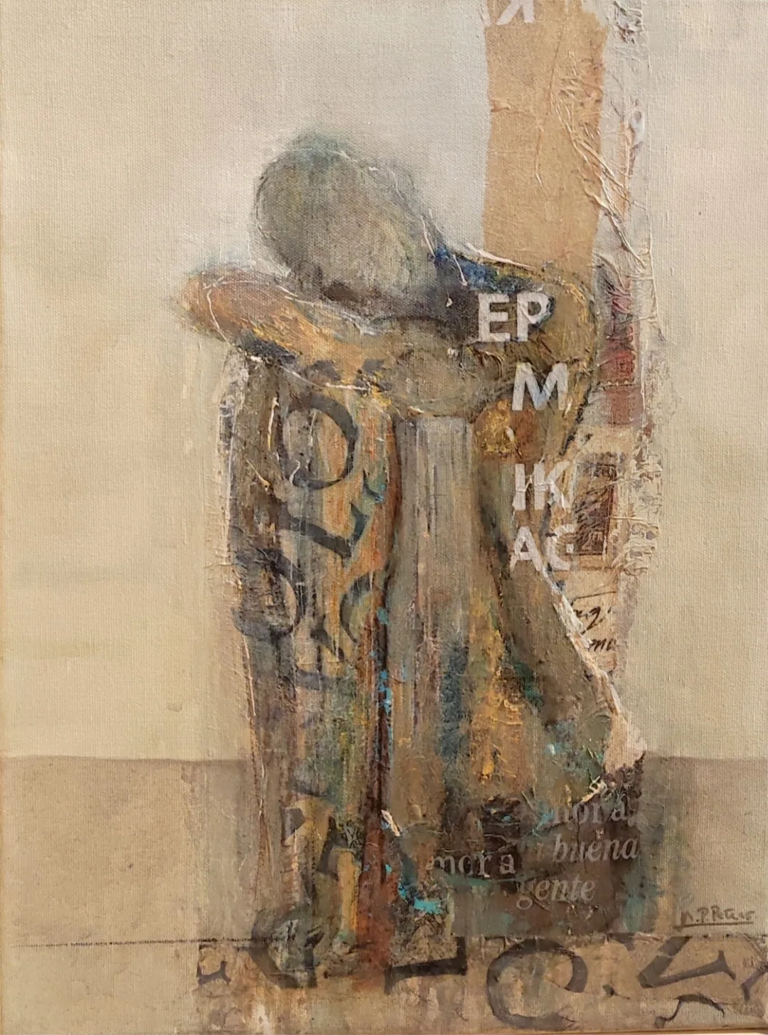 Añoranza. Serie escultorica, pintura de Marta Pérez-Peñas