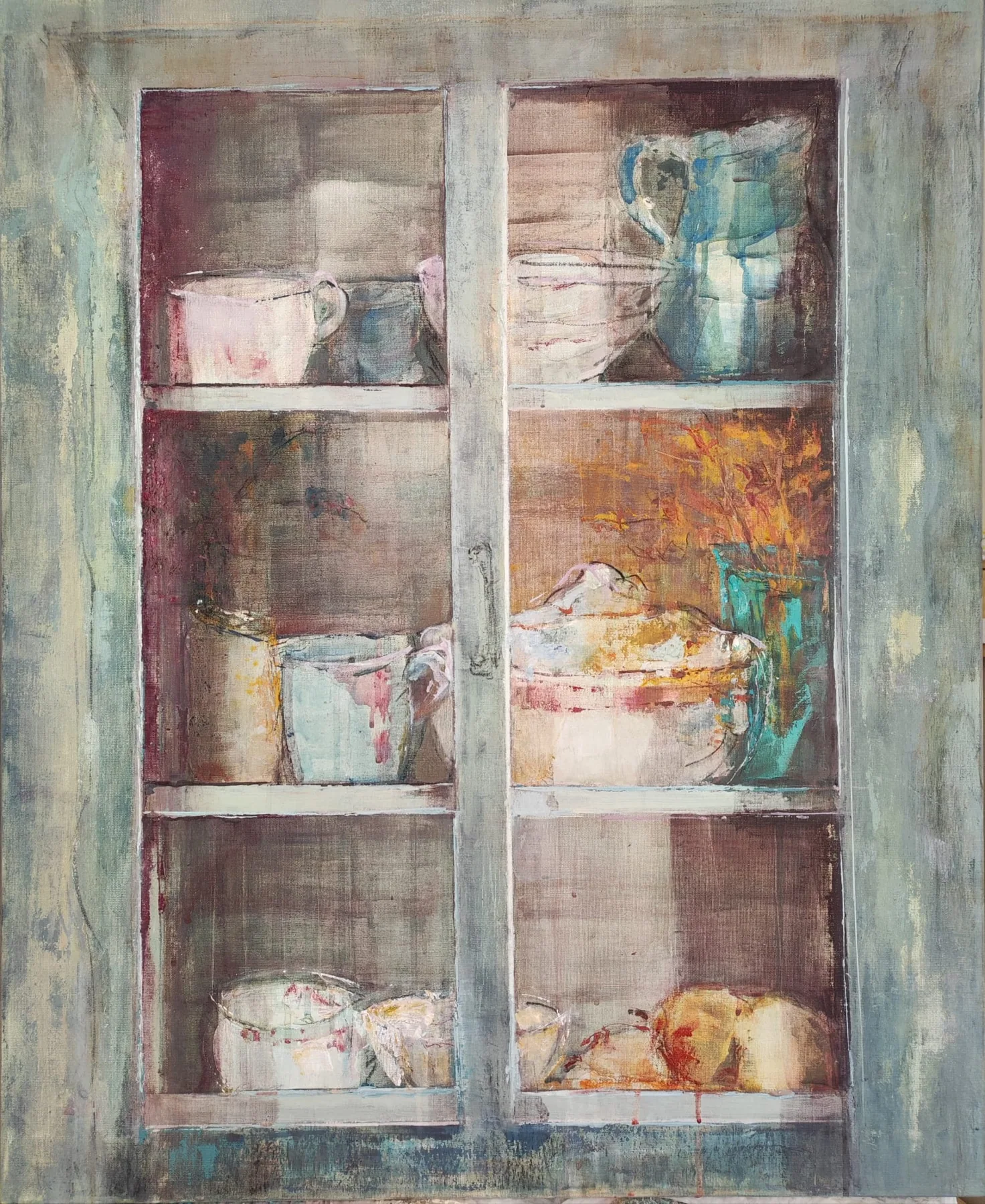 Alacena verde, pintura de Marta Pérez-Peñas