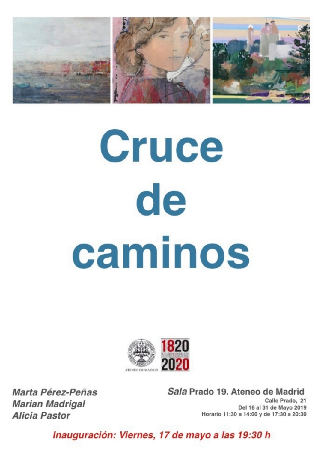 Cartel de Cruce de caminos