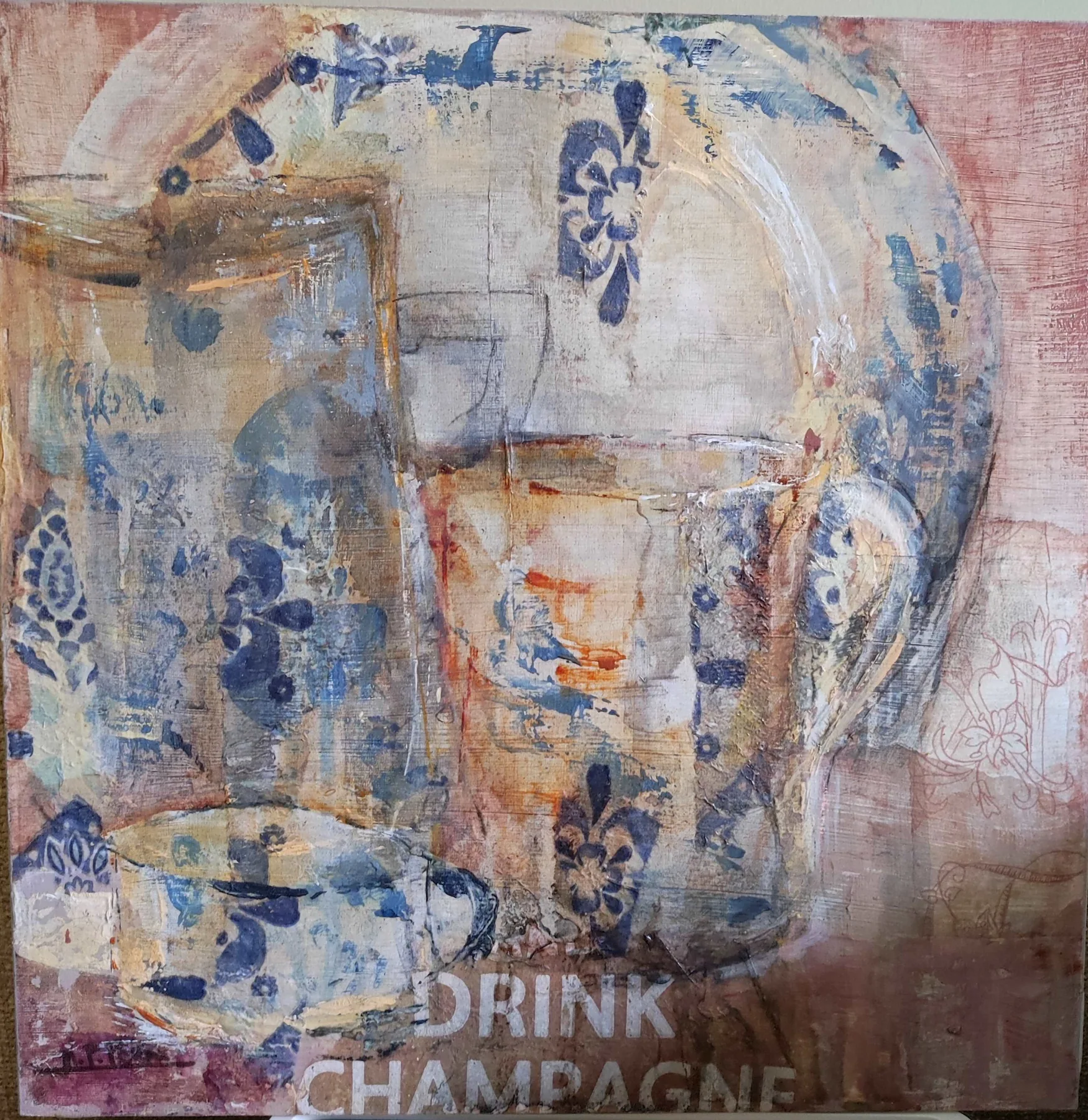 Bodegón porcelana I, pintura de Marta Pérez-Peñas