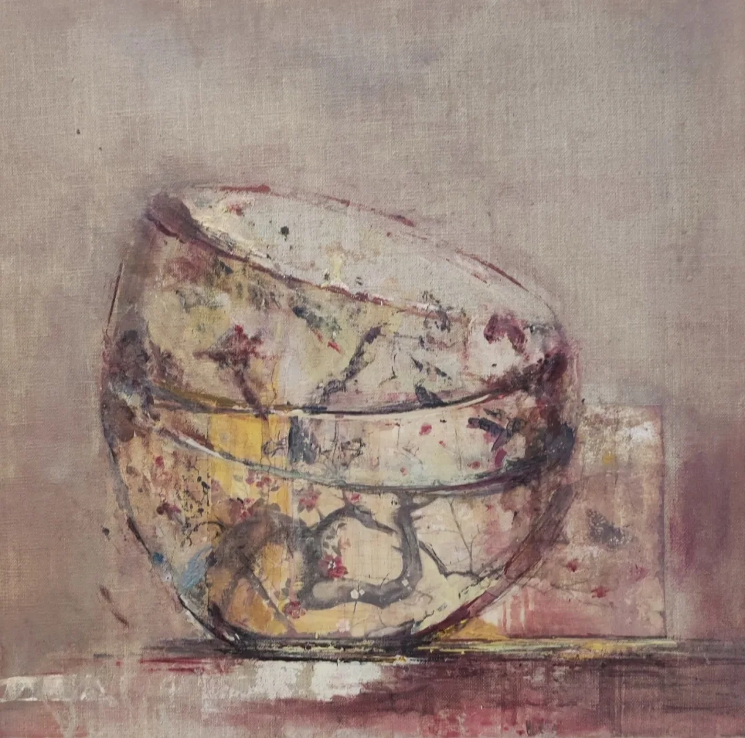 Cerámica japonesa Burdeos, pintura de Marta Pérez-Peñas