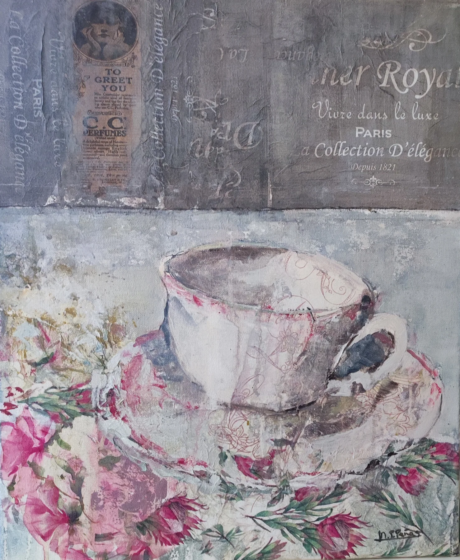Serie porcelana II, pintura de Marta Pérez-Peñas